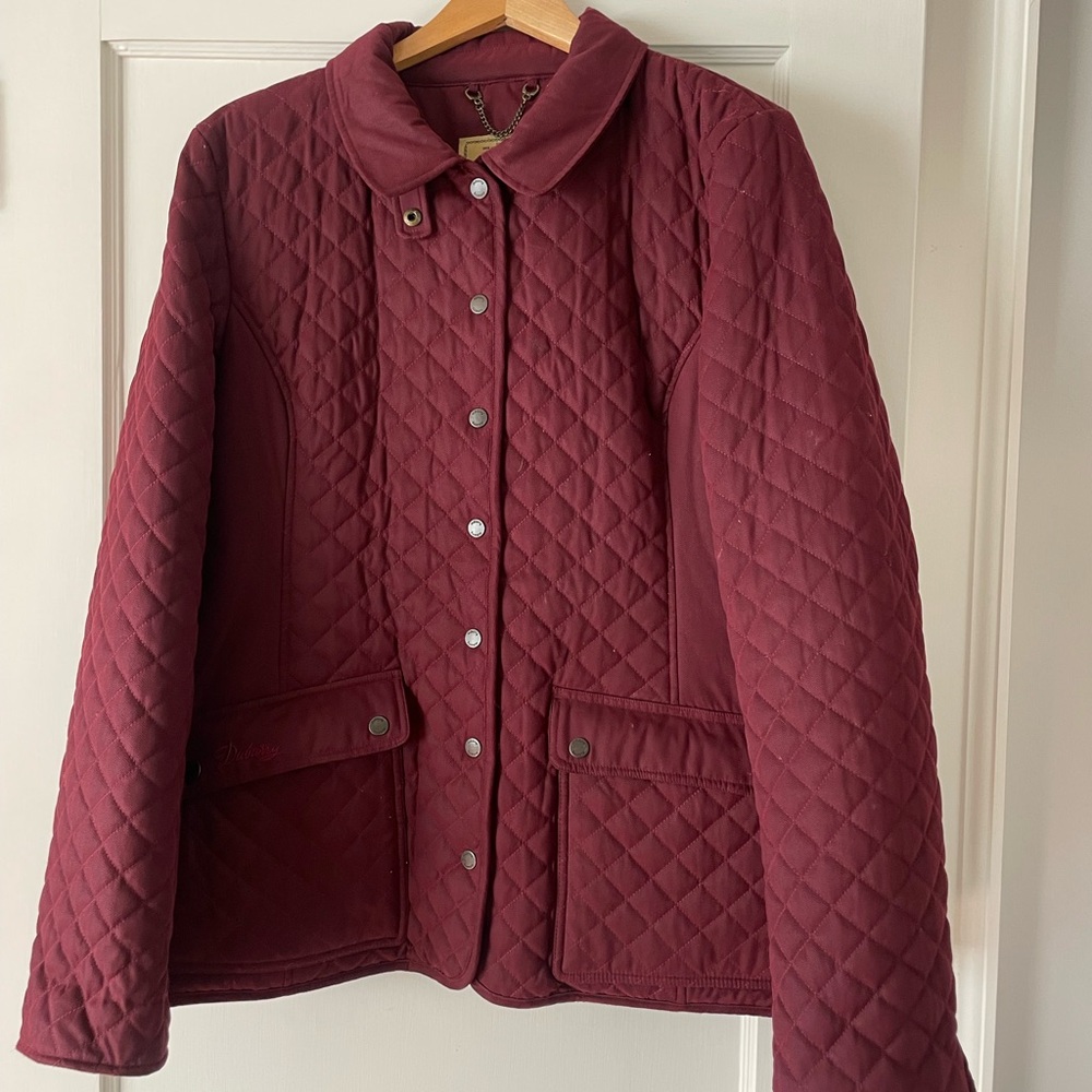 Dubarry of Ireland Burgundy Quilted Utility Jacket